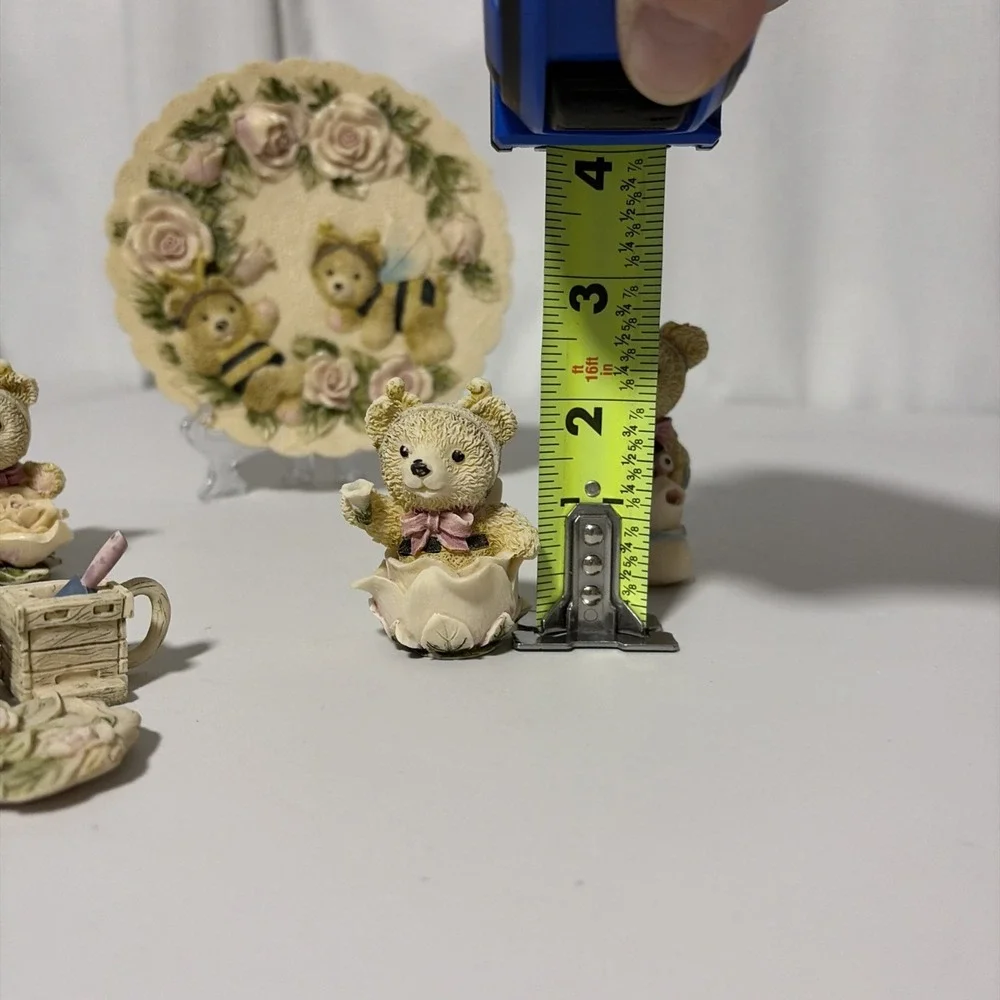 Popular Imports 1997 Teddy Bear Miniature Tea Set Display Multicolor Vintage